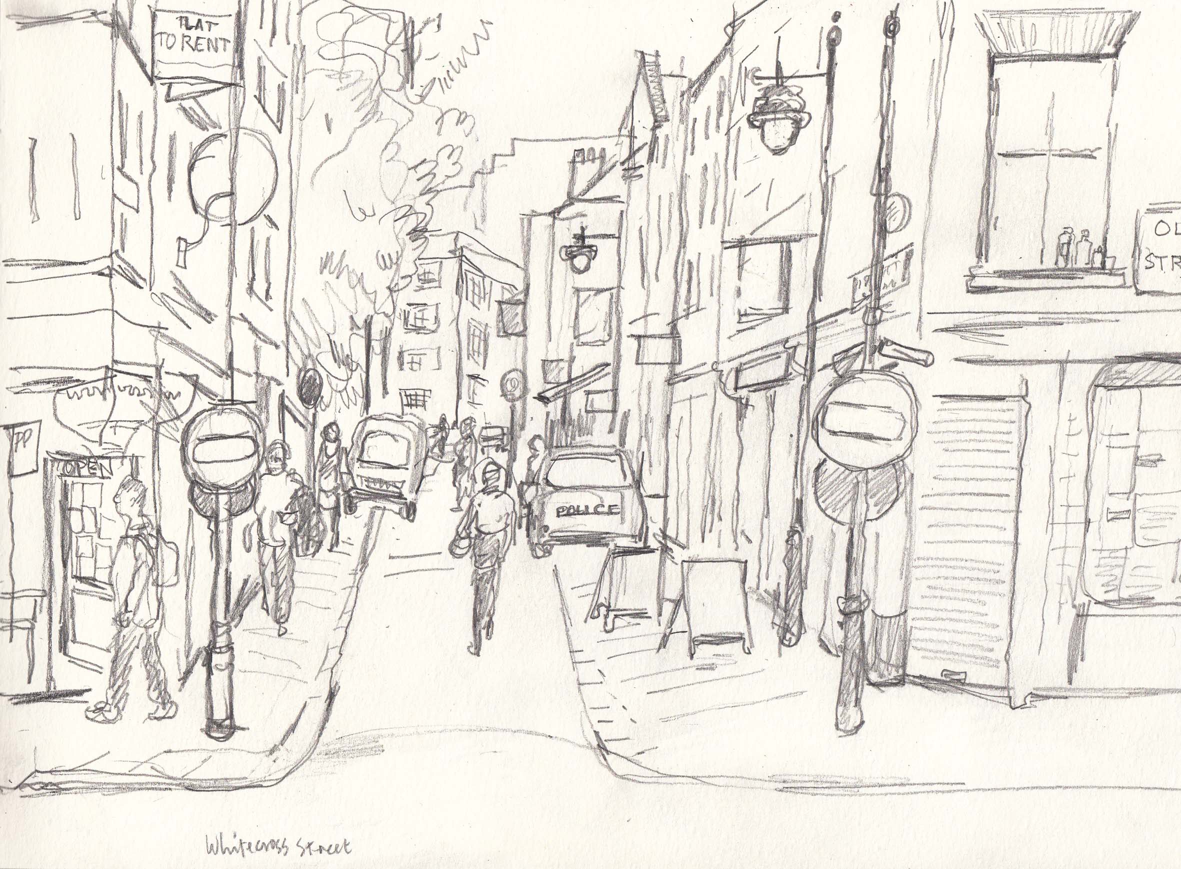 urban street sketch